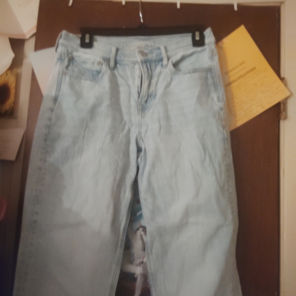 AMERICAN EAGLE 90's Straight Jeans - Light Wash Size 4 - Picture 6 of 14